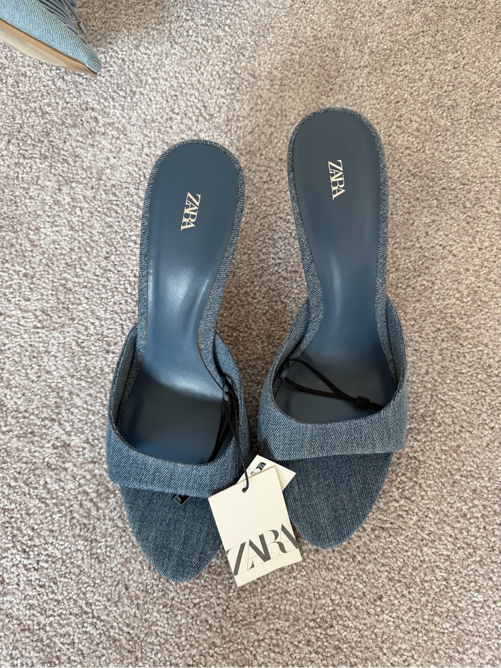 Zara denim heels